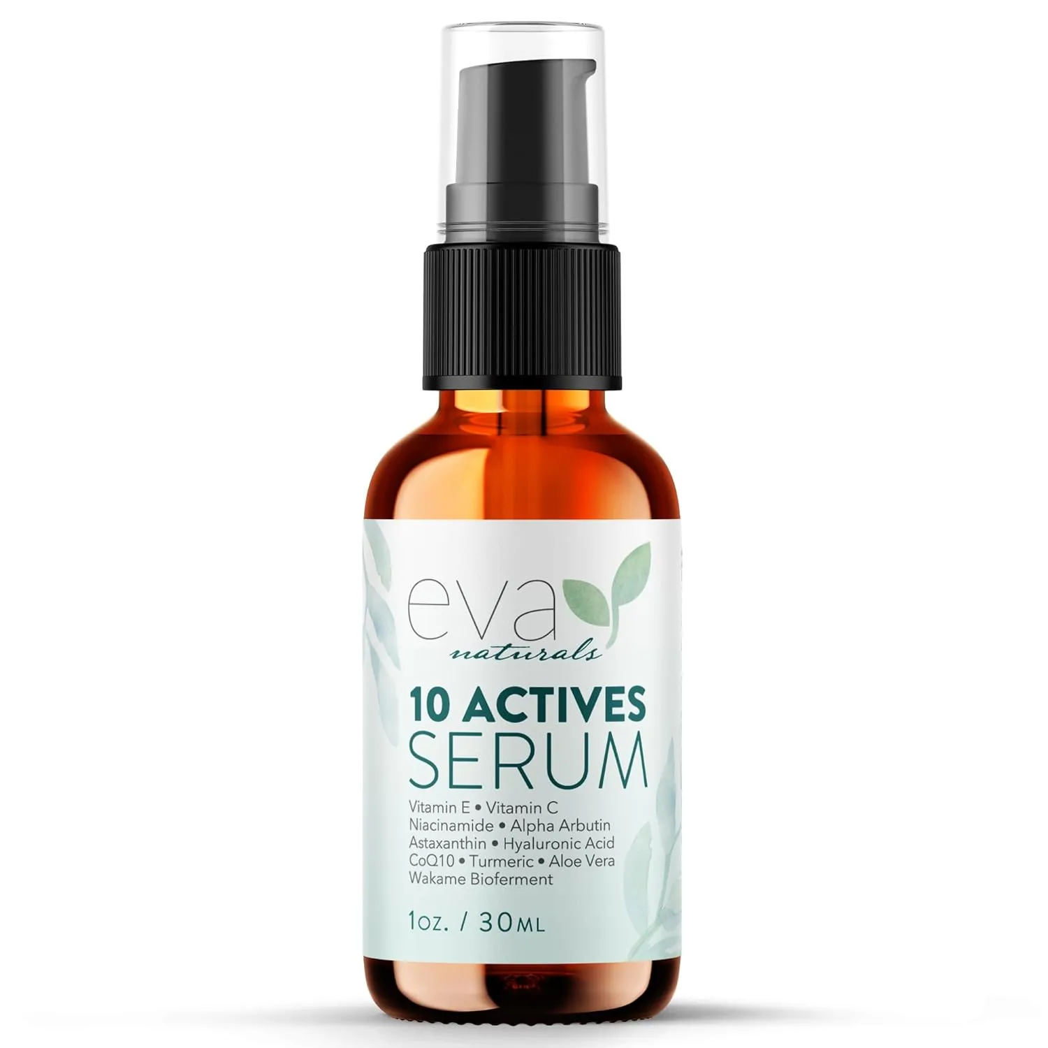 10 Actives Facial Serum (1oz) - Radiance & Tone Enhancing Complex - With Niacinamide, Vitamin C, and Hyaluronic Acid - Hydrating and Brightening Serum for All Skin Types