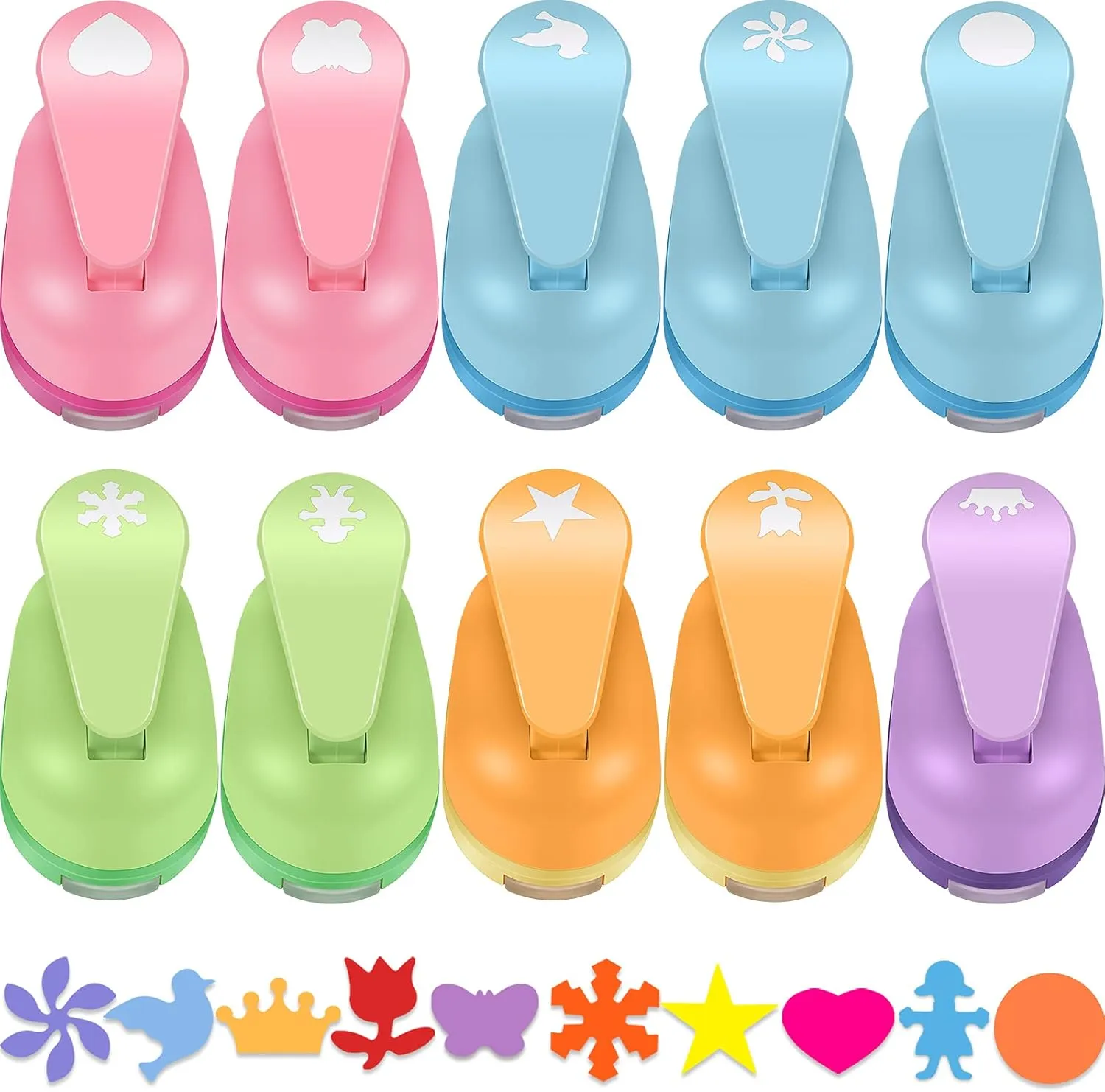 10 Pieces Craft Hole Punch Mini Craft Paper Punch Single Crafting Scrapbook Punch Shape Hole Puncher for DIY Craft, Scrapbook, Cards, Handmade Project, 10 Shapes