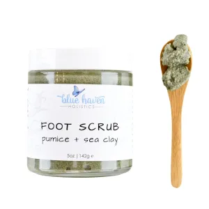100% Natural Menthol Pumice   Sugar Foot Scrub - Tea Tree Oil   Shea Butter Foot Scrub - Exfoliates, Detoxifies, Nourishes Dry Skin