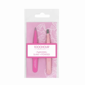 1000 Hour Tweezers 2pk (Slant   Pointed)