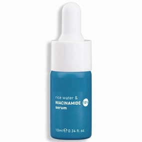 10% Niacinamide Serum with Rice Water | Provides Clear, Glowing & Brightening Skin | for Acne Prone, Combination, Oily & Sensitive Skin | Oil Control & Anti Acne Face Serum for Women & Men | 10ml