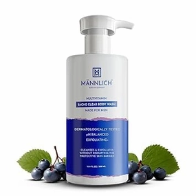2% Salicylic Acid Body Acne Wash for Men (300 ml) - Bacne Clear Body Wash Men Shower Gel - 3% Niacinamide Prevents Body Acne, Exfoliates & Nourishes Skin - Paraben & SLS Free - Suitable for