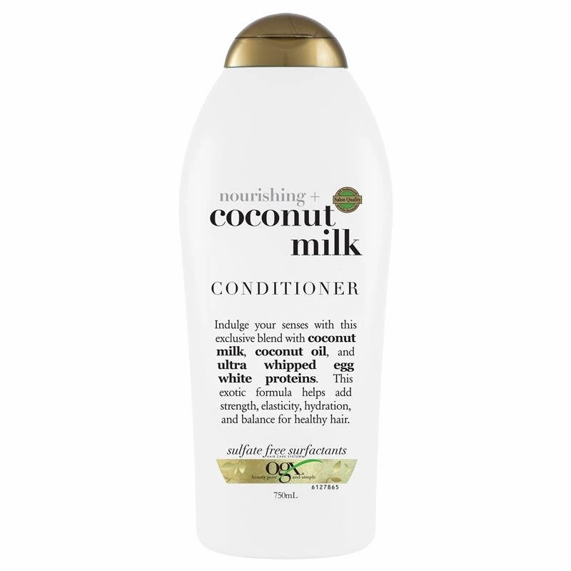 2x OGX Nourishing Hydrating Coconut Milk Conditioner For Dry Hair 750mL