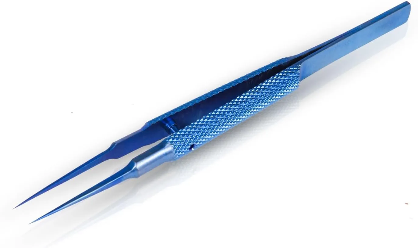 4.25'' High Precision Titanium Tweezers Ultra Fine Tip Tweezers Non magnetic Micro Soldering Tweezers for Electronics Lab Precise Work