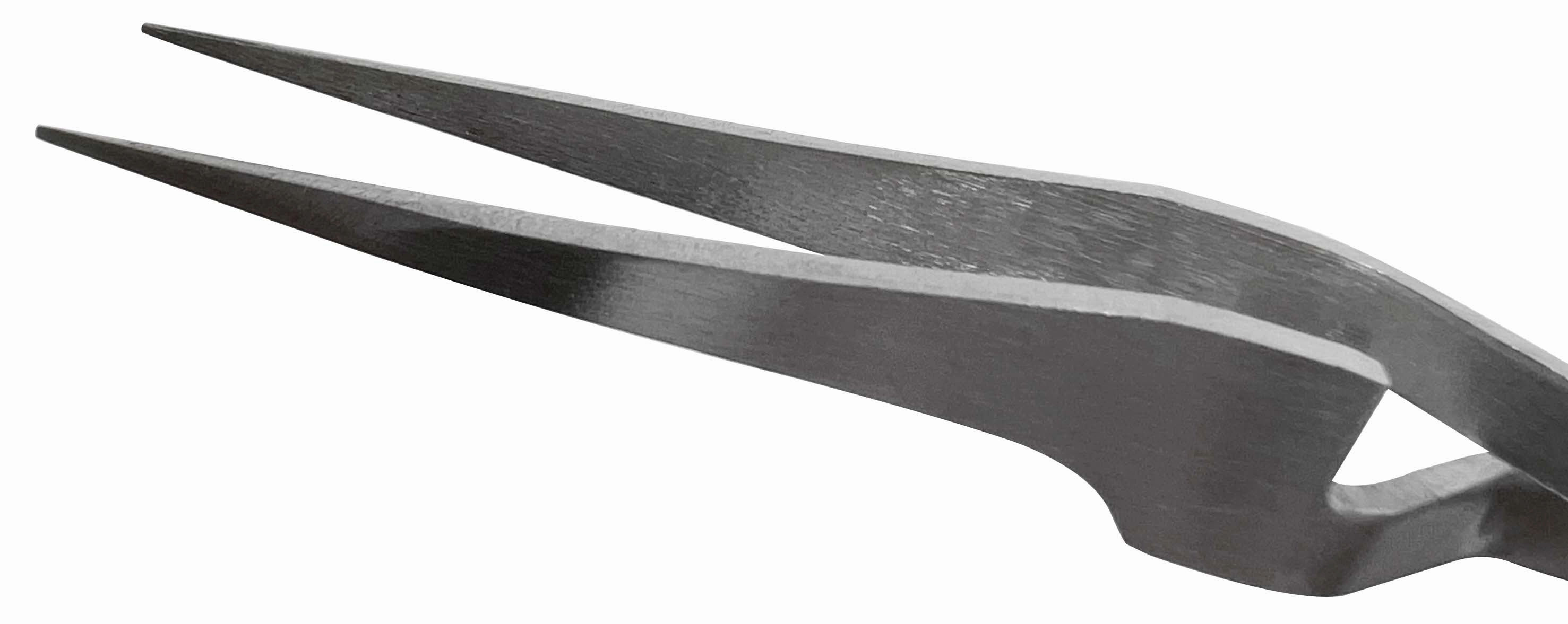 5" Stainless Steel Anti-Magnetic Straight Pointed Cross-Locking Tweezers