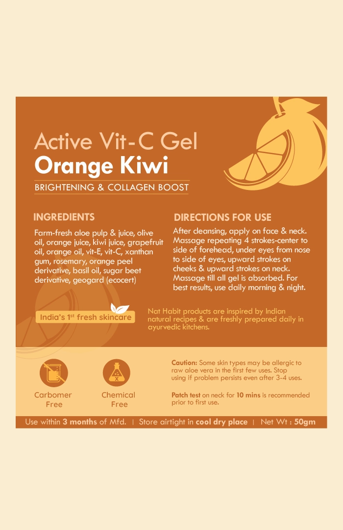 <strong>Active Orange Kiwi Vit-C Gel </strong><br><i>Brightening & Collagen Boost</i>