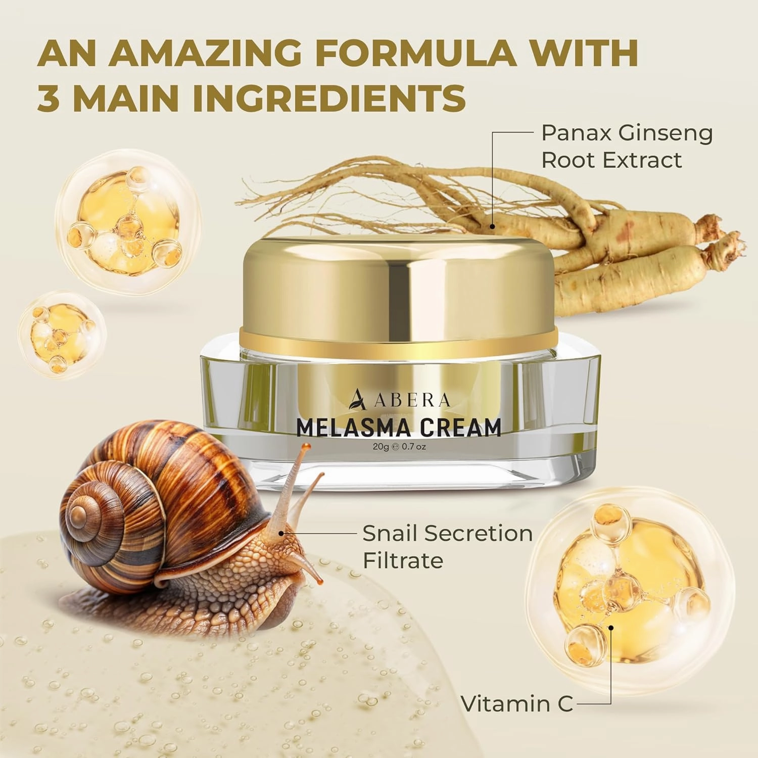 ABERA Dark Spot Remover for Face: Dark Spot Corrector for Age Spot Sun Spot Freckles Melasma Brown Spot - Faded Spot Correcting Cream for Face Hands