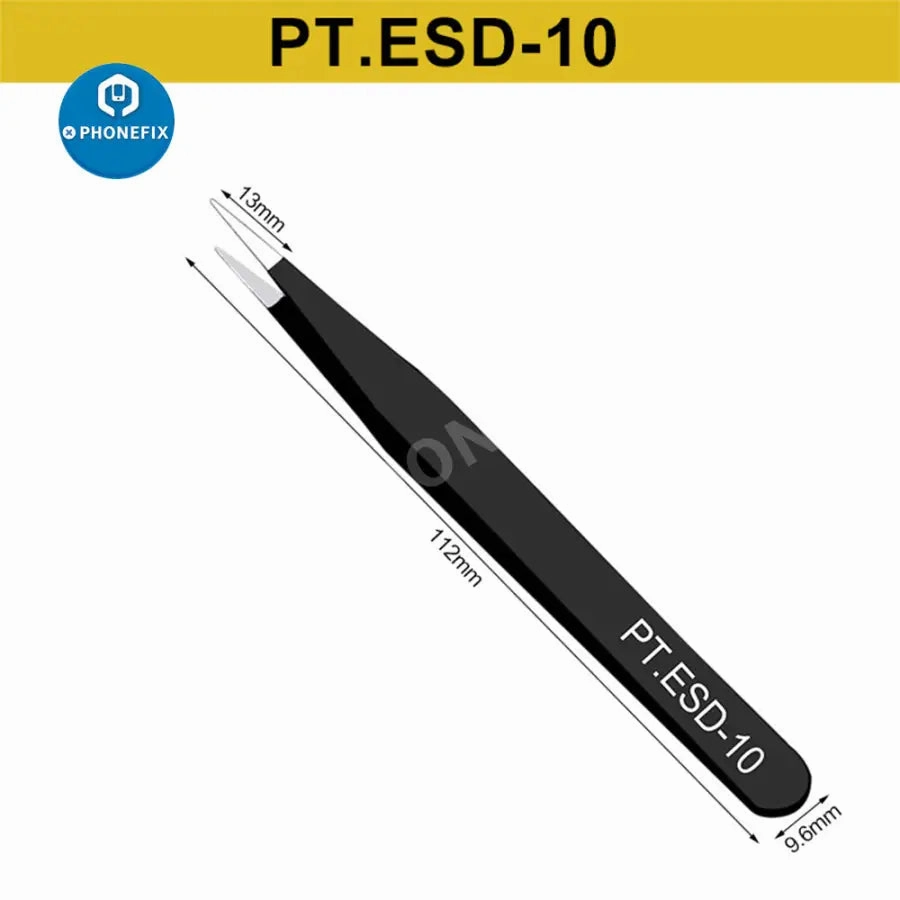 Anti-static Stainless Steel Curved Straight Tweezers For Phone Repair Tool