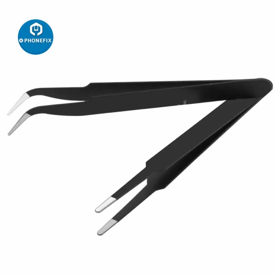 Anti-static Stainless Steel Curved Straight Tweezers For Phone Repair Tool