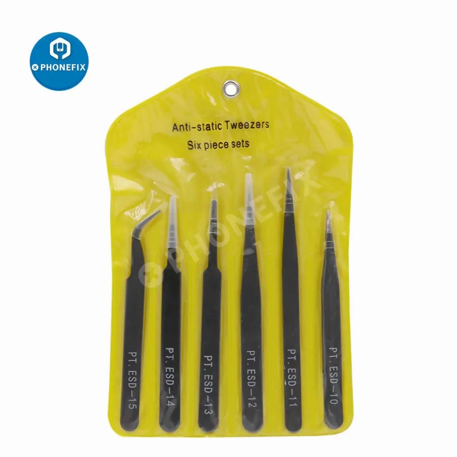 Anti-static Stainless Steel Curved Straight Tweezers For Phone Repair Tool