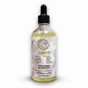 Argan Oil Blend with Castor, Coconut, Almond, Avocado, Lavender, Coffee Oils for Superior Hair Growth, Strengthening, and Scalp Health, 3.3 Fl Oz