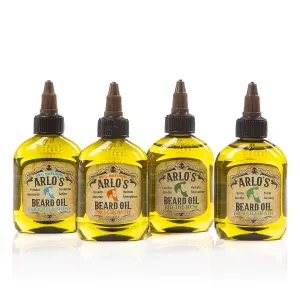 Arlo’s Beard Care 4 Piece Beard Oil Set - Smooth & Shiny Beard Oil 2.5 ounce, Pro-Growth Beard Oil 2.5 ounce, Rid-The-Itch Beard Oil 2.5 ounce & Fresh To Death Beard Oil 2.5 ounce