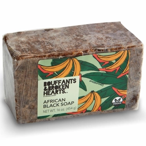 Authentic African Black Soap Bar | Cleansing and Nourishing Black African Soap Bar| Acne Bar Soap with Shea Butter and Coconut Oil (16oz)