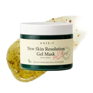 AXIS-Y New Skin Resolution Gel Mask Mugwort with 2% Niacinamide - Spot Treatment for Face, Barrier Repair & Brightening - Vegan Korean Skin Care Face Mask - 3.38 fl. oz.