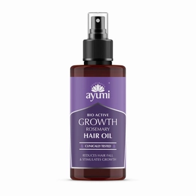 Ayumi Rosemary Oil for Hair Growth Spray|100% Natural Clinically Proven Hair Growth & Dandruff Treatment | Active Bio Oil For Dry Scalp Treatment with Pure Castor Oil & Coconut Oil for Hair |3.4 Fl Oz