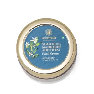 Ayurvedic Natural Soothing Mandarin and Neem Hand Cream for All Type Skin, Used for Dry and Rough Hand (15 gm)