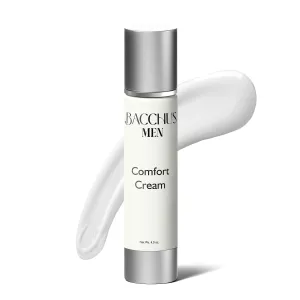 Bacchus Men Comfort Body Cream, Deep Moisturizing & Hydrating Cream for Dry and Sensitive Skin - Natural & Organic Skin Cream with Coconut & Arnica Oil, Aloe & Ivy Extract | Made in USA | 4 oz