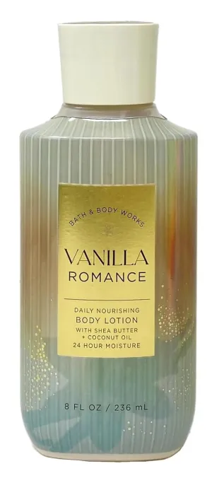 Bath & Body Daily Nourishing Body Lotion with Shea Butter, (8 Fl Oz) (Full Size, Vanilla Romance)