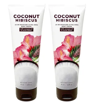 Bath & Body Works Coconut Hibiscus - 2 Pack Of Body Cream