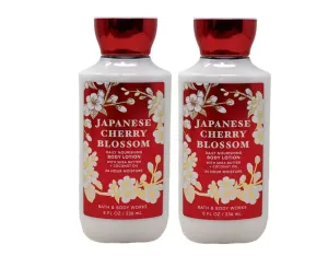 Bath & Body Works Japanese Cherry Blossom Body Lotion Shea Butter   Vitamin E 8.0 Oz (Pack of 2)