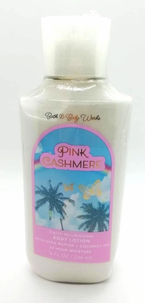 Bath & Body & Works Daily Nourishing Body Lotion with shea butter   coconut oil 24 hour moisture 8 fl oz / 236 ml (Full Size 8 fl oz / 236 ml, PINK CASHMERE)