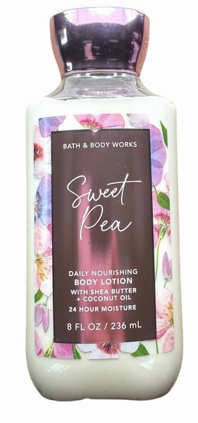Bath & Body Daily Nourishing Body Lotion with Shea Butter, (8 Fl Oz) (Full Size, Sweet Pea)