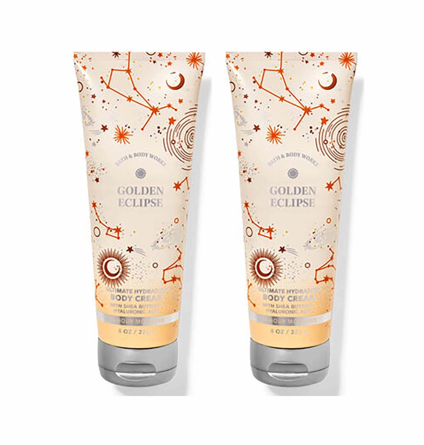 Bath & Body Works Golden Eclipse Ultimate Hydration Body Cream For Women 8 Fl Oz 2- Pack (Golden Eclipse)