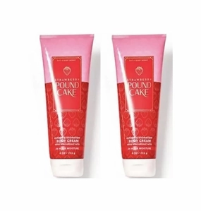 Bath & Body Works Ultimate Hydration Body Cream For Women 8 Fl Oz 2- Pack (8 Ounce (Pack of 2), Strawberry Poundcaake)