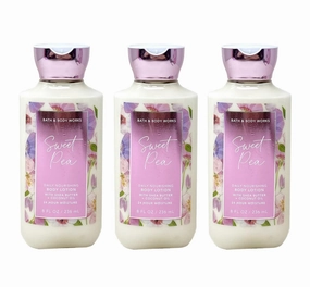 Bath and Body Work SWEET PEA Daily Nourishing Body Lotion 3 Piece Set - 8 fl oz / 236 mL each