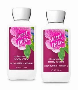 Bath and Body Works 2 Pack Sweet Pea Super Smooth Body Lotion 8 Oz