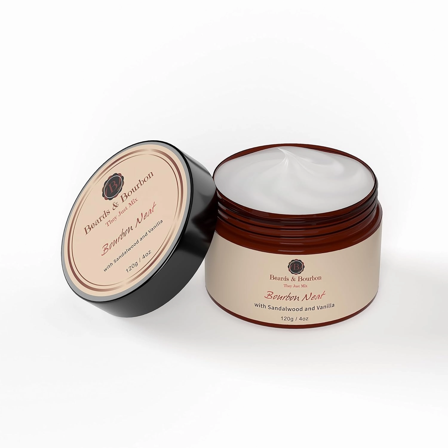 Beards & Bourbon Beard Butter: Nourishing Blend with Shea, Jojoba, Coconut & Vitamin E for Healthy, Strong, Shiny Beard Growth - 4oz