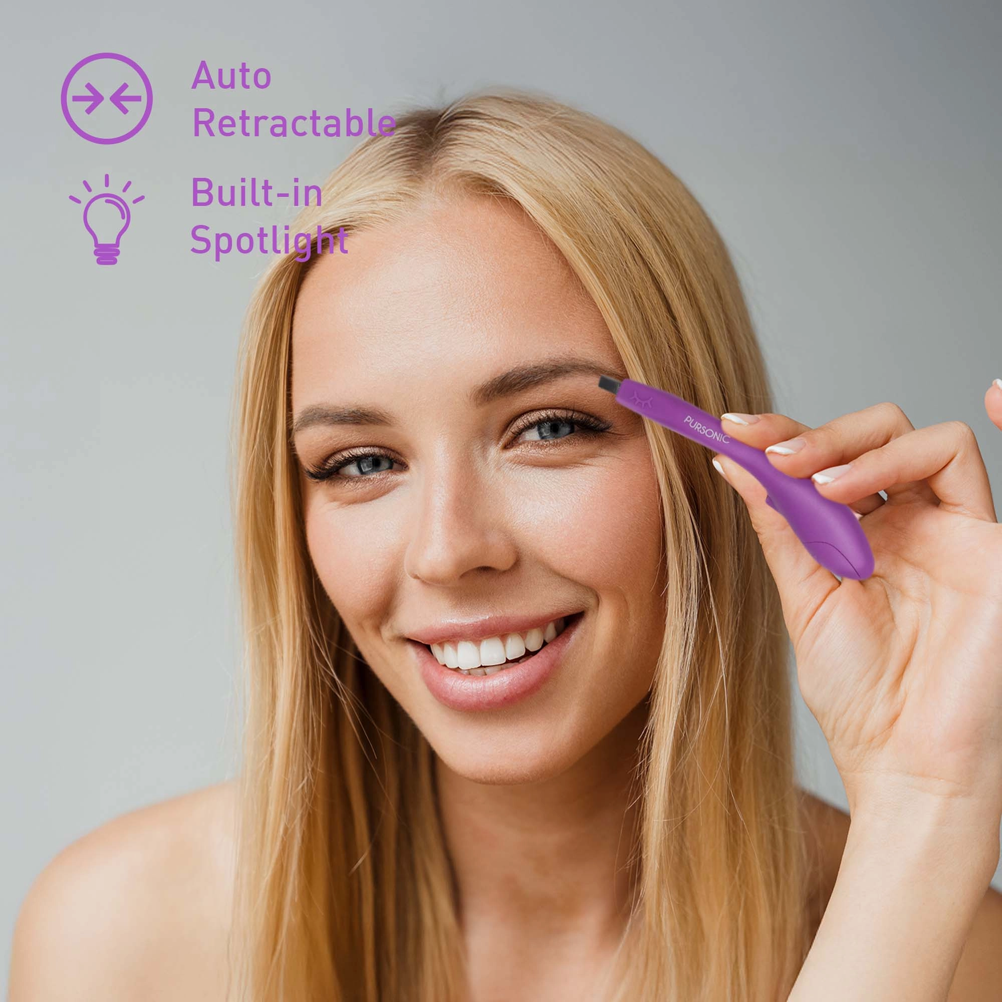Beauty Essentials Bundle: Heated Eyelash Curler and Automatic Retractable Slant Tweezers