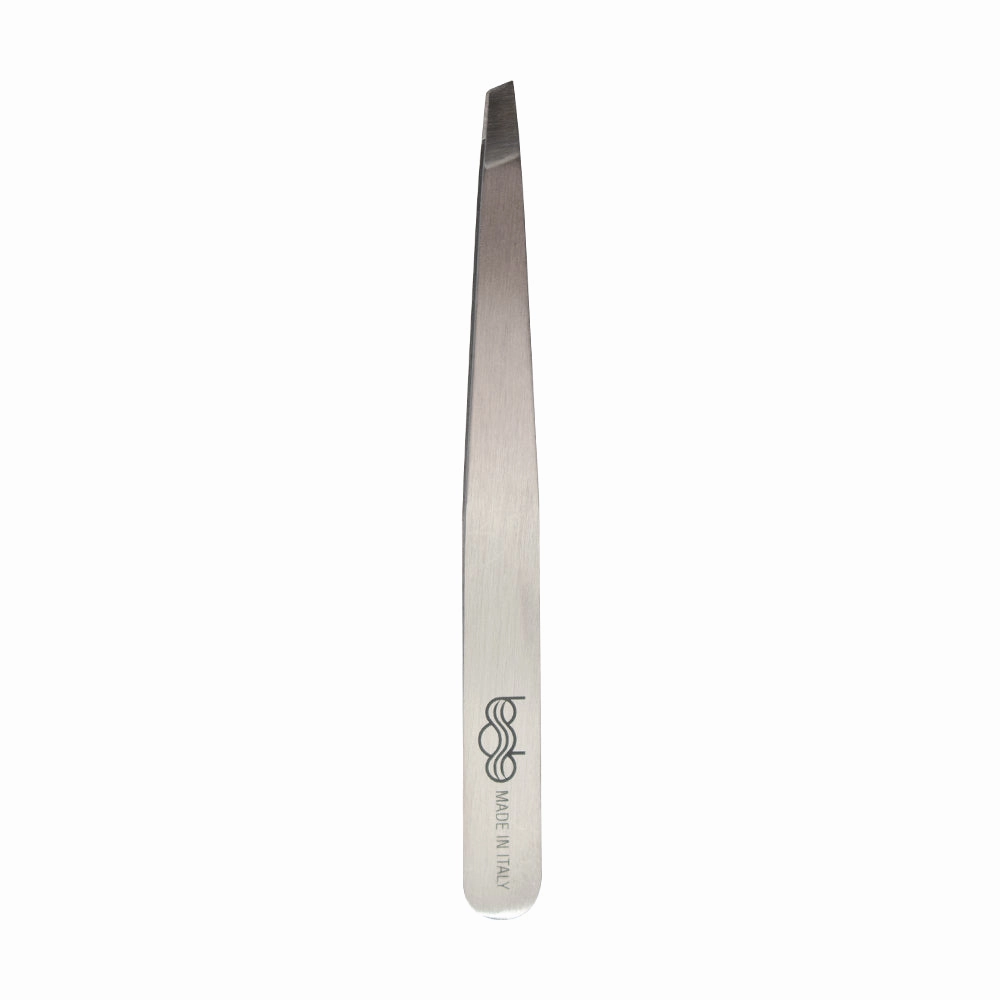 Bob Premium Tweezers Slant Silver - Made in Italy