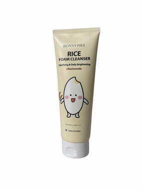 BONNY HILL Foam Cleanser, Clarifying and Daily Brightening with Rice Niacinamide and Collagen 250ml/8.45 fl oz, Korean Skincare (Rice)