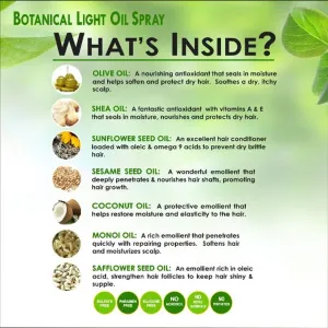 Botanical Light Oil Spray 100% Natural Ingredients Moisturizes Hair Without Build-Up Leaves Beautiful Shine Detangler Frizz Free Moisturizer Leaves A Wonderful Scent (Legacy 6oz)