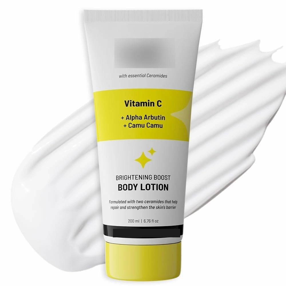 Brightening Body Lotion with Ceramides | Alpha Arbutin, Camu Camu & Vitamin C | All Skin Types | For Bright, Moisturized & Glowing Skin | 200 ml