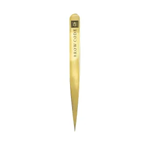 Brow Code 100% Stainless Steel Professional Eyebrow Tweezers – Slant Tweezers/Pointed Tweezers – Precision Hair Removal: Pluck, Shape & Style – Anti-Rust