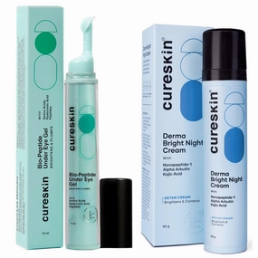C..u..r..e.s.k.i.n. B.r..i.g.h.t.e.n.i.n.g. Combo Detan Pack | Tan Removal Cream | Skin Brightening Cream | Under Eye Gel for Men and Women | Dark Circles Removal