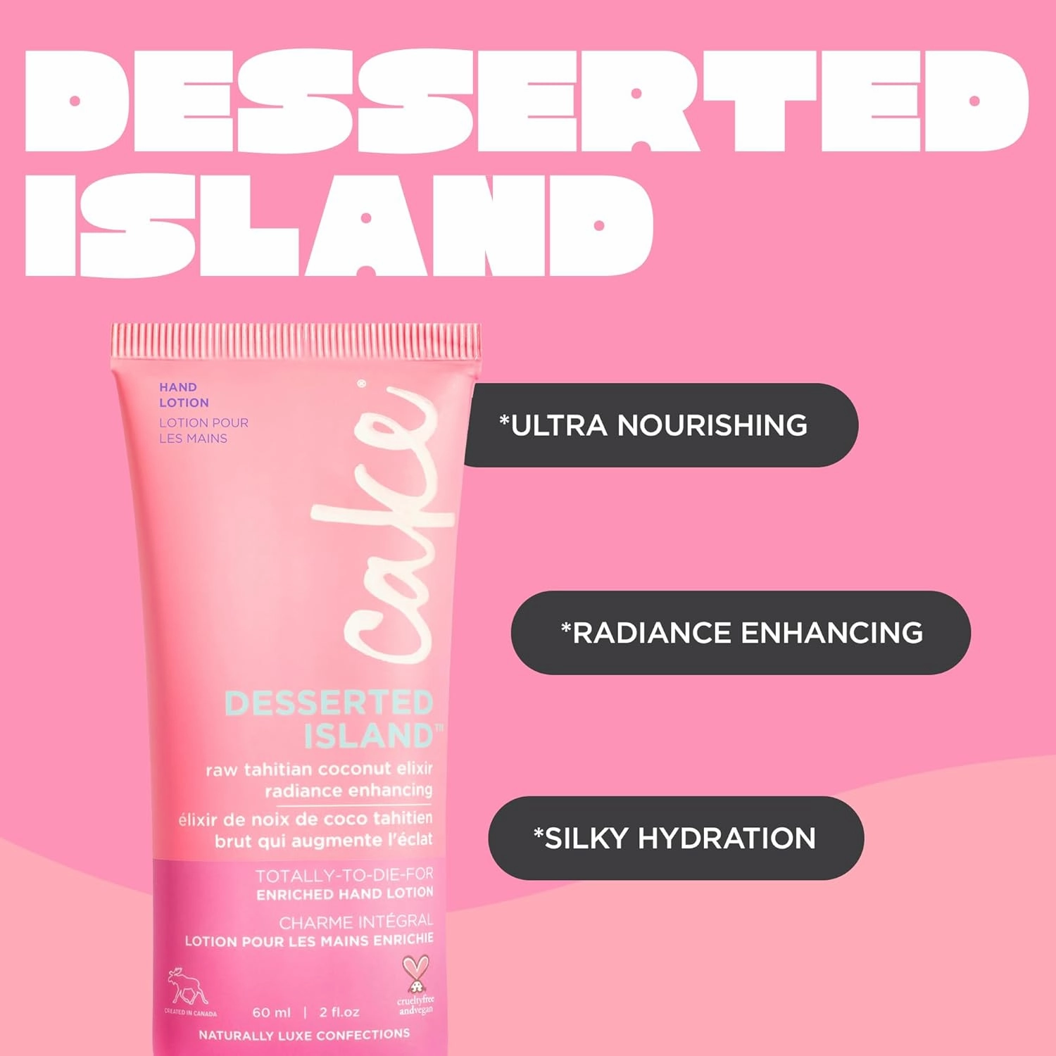 Cake Beauty Desserted Island Enriched Hand Lotion, 2 Ounces
