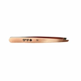 Caron Grip Tweezers Slant Rose Gold
