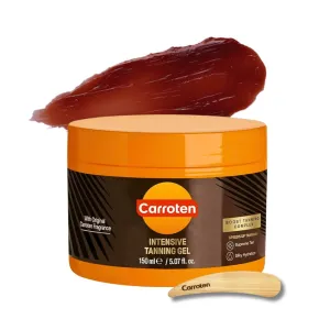Carroten Intensive Tanning Gel | Browning Tan Accelerator | Non-Greasy, Water-Resistant with Carrot and Coconut Oil | Vitamin A & E For Moisture & Hydration | Made in Greece | 5 Fl Oz   Spatula