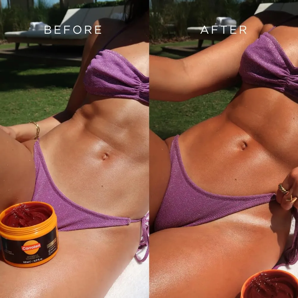 Carroten Intensive Tanning Gel | Browning Tan Accelerator | Non-Greasy, Water-Resistant with Carrot and Coconut Oil | Vitamin A & E For Moisture & Hydration | Made in Greece | 5 Fl Oz   Spatula