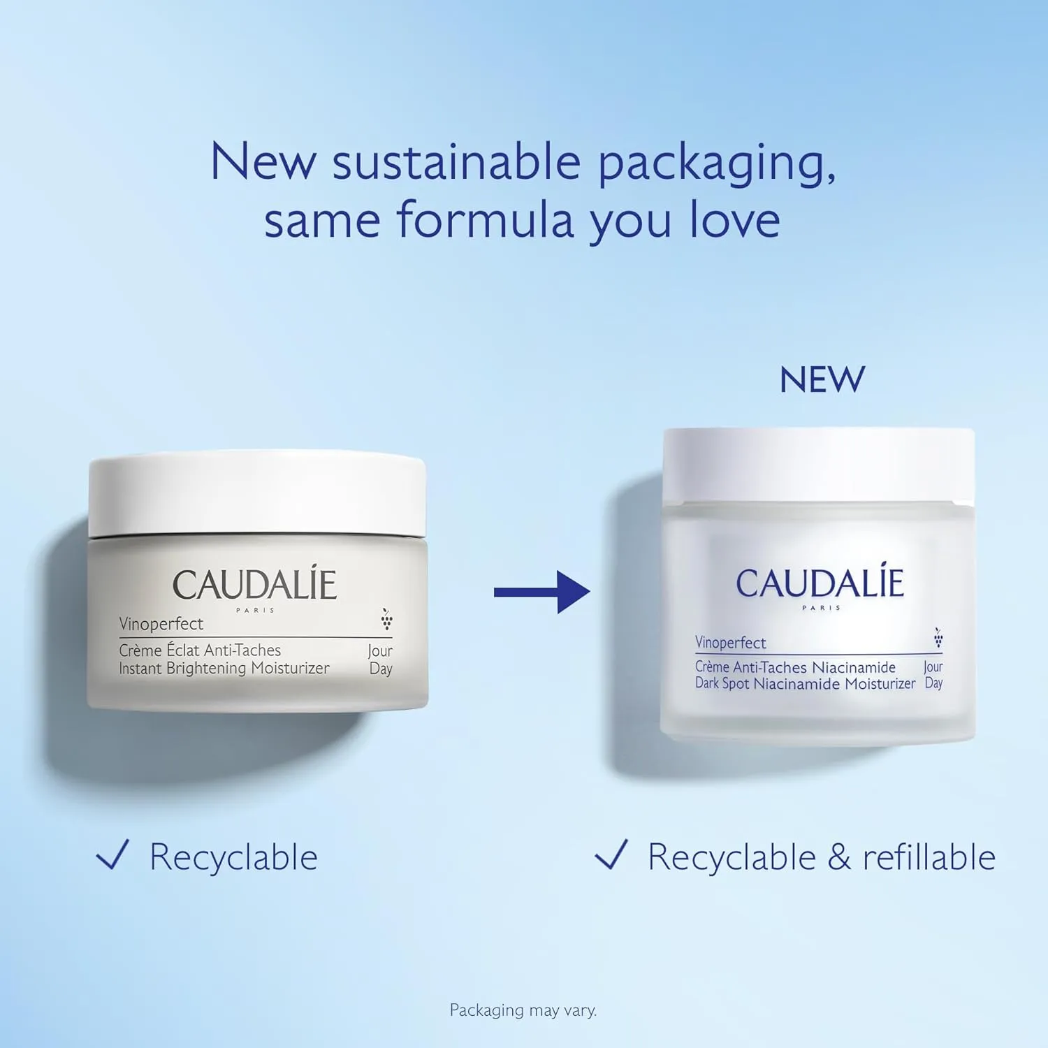 Caudalie Vinoperfect Instant Brightening Dark Spot Moisturizer with Niacinamide, Refillable Packaging - 1.7 Fl. Oz, Packaging may vary