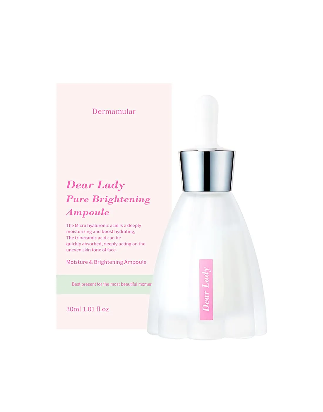 Centella Asiatica hyaluronic acid skincare-ample for calming, soothing, moisturizing, lifting, brightening and hydration by Dermamula (1.01fl oz) (Pure brightening)
