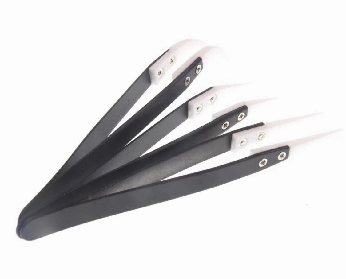 Ceramic Full Set 3 Piece tipped ESD Safe Electronics Tweezers DIY Soldering Safe