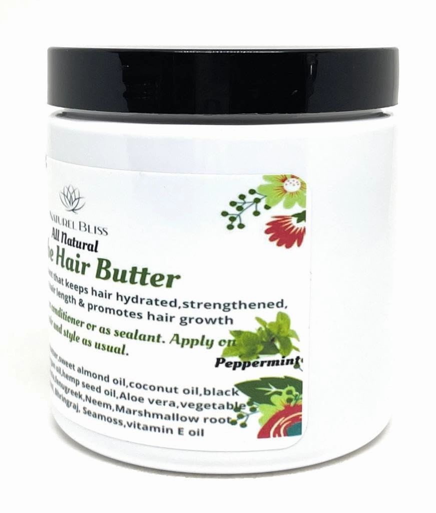 Chebepowder Hair Growth Butter/Vegan|With Chebepowder & Indian Herbs, Aloe vera/Amla/Jamaican Black Castor Oil/Fenugreek 8oz (Lavender)