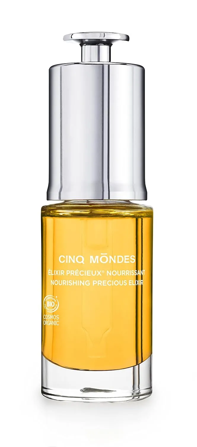 CINQ MONDES Nourishing Precious Elixir Facial Oil 0.50 fl oz - With Argan Oil And Plant Super Oils To Deeply Rehydrate Very Dry Skin - With Natural Essential Fatty Acids
