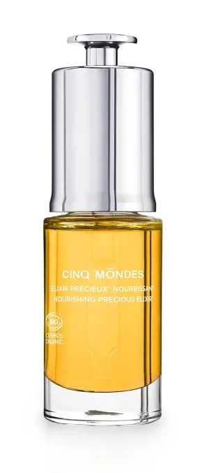 CINQ MONDES Nourishing Precious Elixir Facial Oil 0.50 fl oz - With Argan Oil And Plant Super Oils To Deeply Rehydrate Very Dry Skin - With Natural Essential Fatty Acids