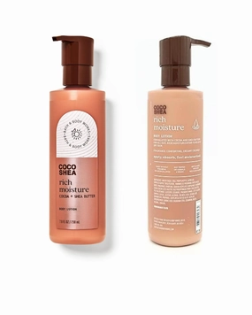 Coco Shea Rich Moisture Body Lotion – 7.8 oz | Bath and Body Lotion | 24-Hour Hydration with Shea Butter, Coconut Oil & Vitamin E | For Dry Skin, Lightweight & Nourishing