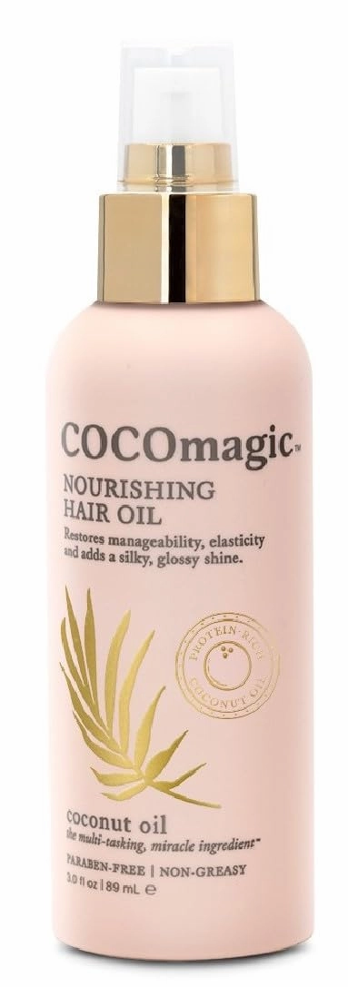 Cocomagic Nourishing Hair Oil – Restores Manageability, Elasticity & Adds Silky Shine | Hydrates, Strengthens & Smooths Frizz | Paraben-Free, Cruelty-Free, Made in USA (10 Fl Oz)